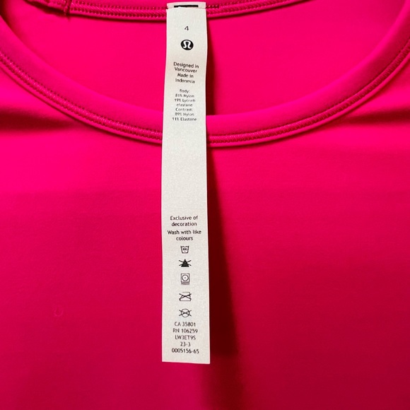 NWT Lululemon All It Takes Nulu Long-Sleeve Shirt Sonic Pink Size 4 - Picture 8 of 9
